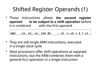 ARM-7 ADDRESSING MODES INSTRUCTION SET | PPTX