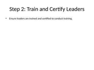 slides tp help with 8 step training model | PPTX