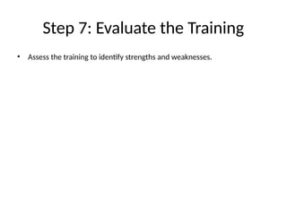 slides tp help with 8 step training model | PPTX