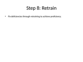 slides tp help with 8 step training model | PPTX