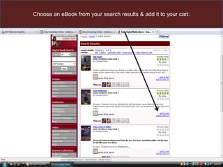Choose an eBook from your search results & add it to your cart.