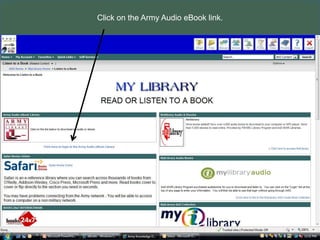 Click on the Army Audio eBook link.
