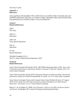 Army Futures Command Concept for Special Operations 2028 | PDF