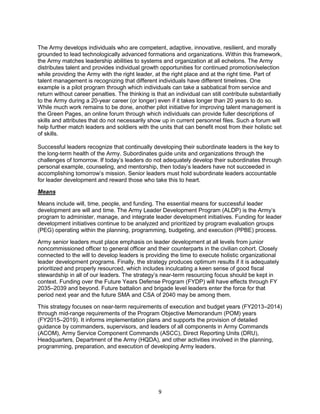 Army Leader Development Strategy (ALDS) May 2013 | PDF