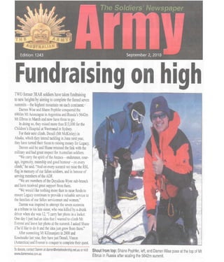 Fundraising on high - (Army Newspaper)