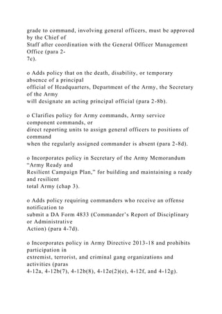 Army Regulation 600–20Personnel–GeneralArmyCommand.docx | War and Conflicts