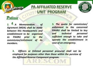 Army Reserve Force | PPT