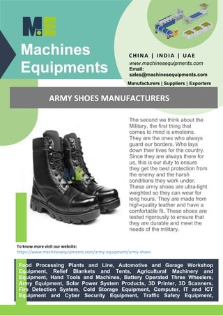 Army Shoes Manufacturers