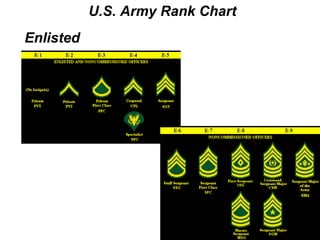 U.S. Army Rank Chart
Enlisted
 