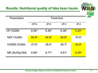 Inoculation and P fertilizer improves food and feed production in grain legumes: Farmers' perceptions and treatment effects on yield and quality of residue biomass in Ethiopian highlands