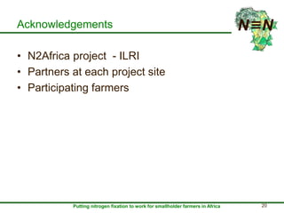 Inoculation and P fertilizer improves food and feed production in grain legumes: Farmers' perceptions and treatment effects on yield and quality of residue biomass in Ethiopian highlands