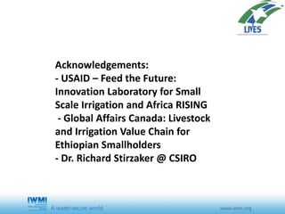 Feeding hungry and thirsty soils increases yield and protects the environment: Some results of WFD experiments in LIVES