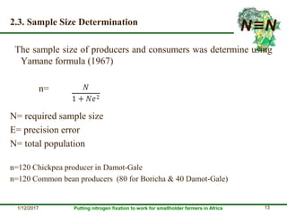 Smallholder farmers’ legume technology adoption preferences and contributions to farmers’ performance: Evidences from N2Africa project
