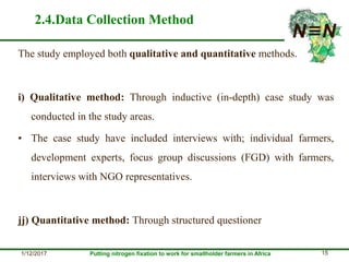 Smallholder farmers’ legume technology adoption preferences and contributions to farmers’ performance: Evidences from N2Africa project