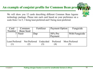 Smallholder farmers’ legume technology adoption preferences and contributions to farmers’ performance: Evidences from N2Africa project