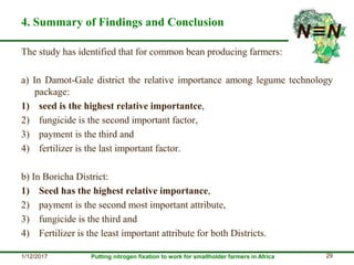 Smallholder farmers’ legume technology adoption preferences and contributions to farmers’ performance: Evidences from N2Africa project