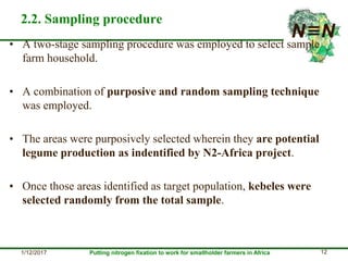 Smallholder farmers’ legume technology adoption preferences and contributions to farmers’ performance: Evidences from N2Africa project