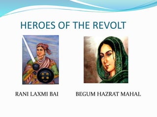 HEROES OF THE REVOLT
RANI LAXMI BAI BEGUM HAZRAT MAHAL
 