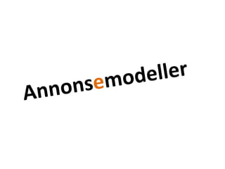 Annonsemodeller