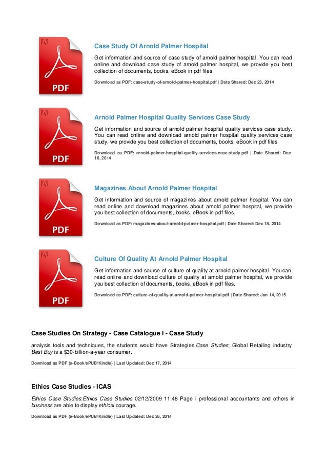 Arnold Palmer Hospital Case Studies