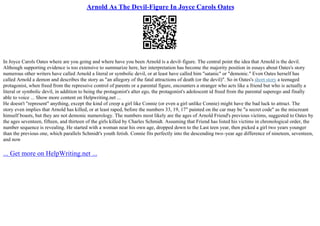 Arnold As The Devil-Figure In Joyce Carols Oates | PPT