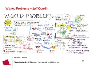 Wicked Problems – Jeff Conklin

CC New Media Consortium

E-Learning Tag 22.10.2013 Jena , Patricia Arnold, arnold@hm.edu

28

 