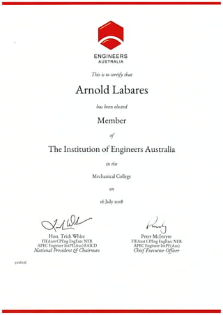 Arnold Labares, IE Australia Assessment & Membership [downloadable]