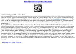 Arnold Shwarzenegger Accomplishments | PPT