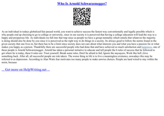 Arnold Shwarzenegger Accomplishments | PPT