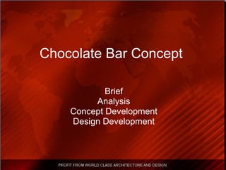 Chocolate Bar Concept   Brief Analysis Concept Development Design Development 