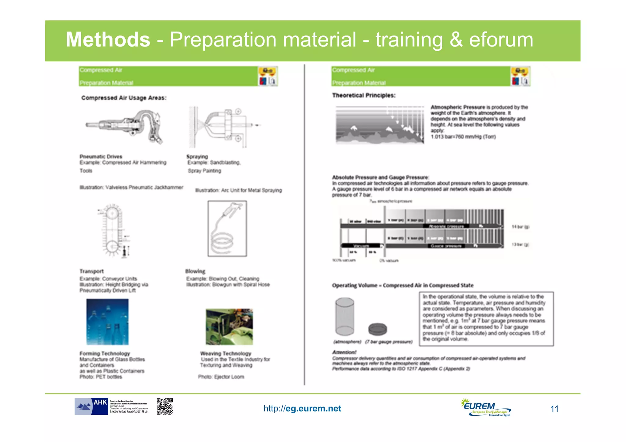 Methods - Preparation material - training & eforum




                     http://eg.eurem.net             11
 