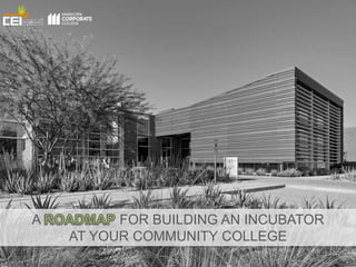 A FOR BUILDING AN INCUBATOR 
AT YOUR COMMUNITY COLLEGE 
 