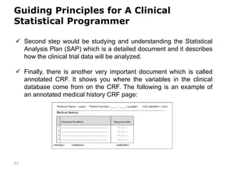 A Roadmap for SAS Programmers to Clinical Statistical Programming | PDF