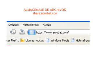 ALMACENAJE DE ARCHIVOS share.acrobat.con 