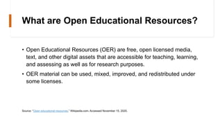 Open Educational Resources (OER) Benefits & Challenges | PPTX