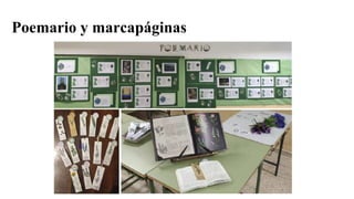 Poemario y marcapáginas
 