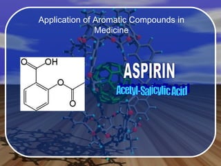 Application of Aromatic Compounds in Medicine ASPIRIN Acetyl-Salicylic Acid 