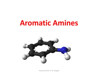 Aromatic Amines
Prepared by Mr. N. M. Jangade
 