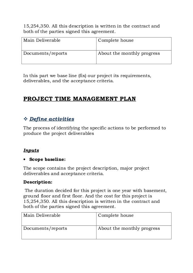 project on construction of house report with material construction agreement