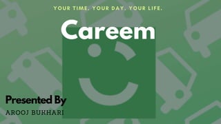 Careem
Presented By
AROOJ BUKHARI
 