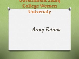 Arooj Fatima
 