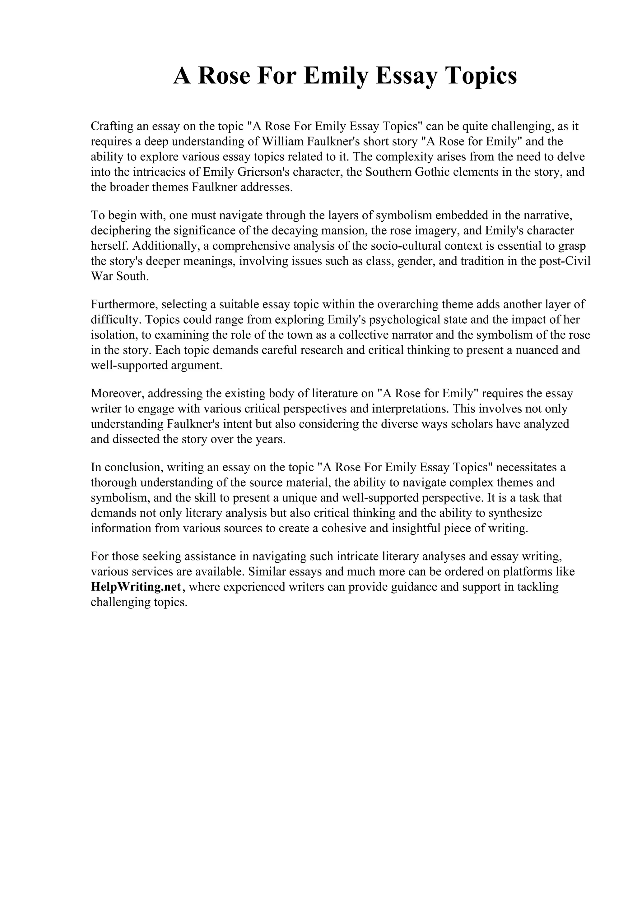 A Rose For Emily Essay Topics.pdf