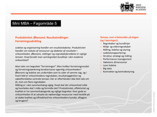 Mini MBA - infomateriale om lederuddannelsen (minimba)