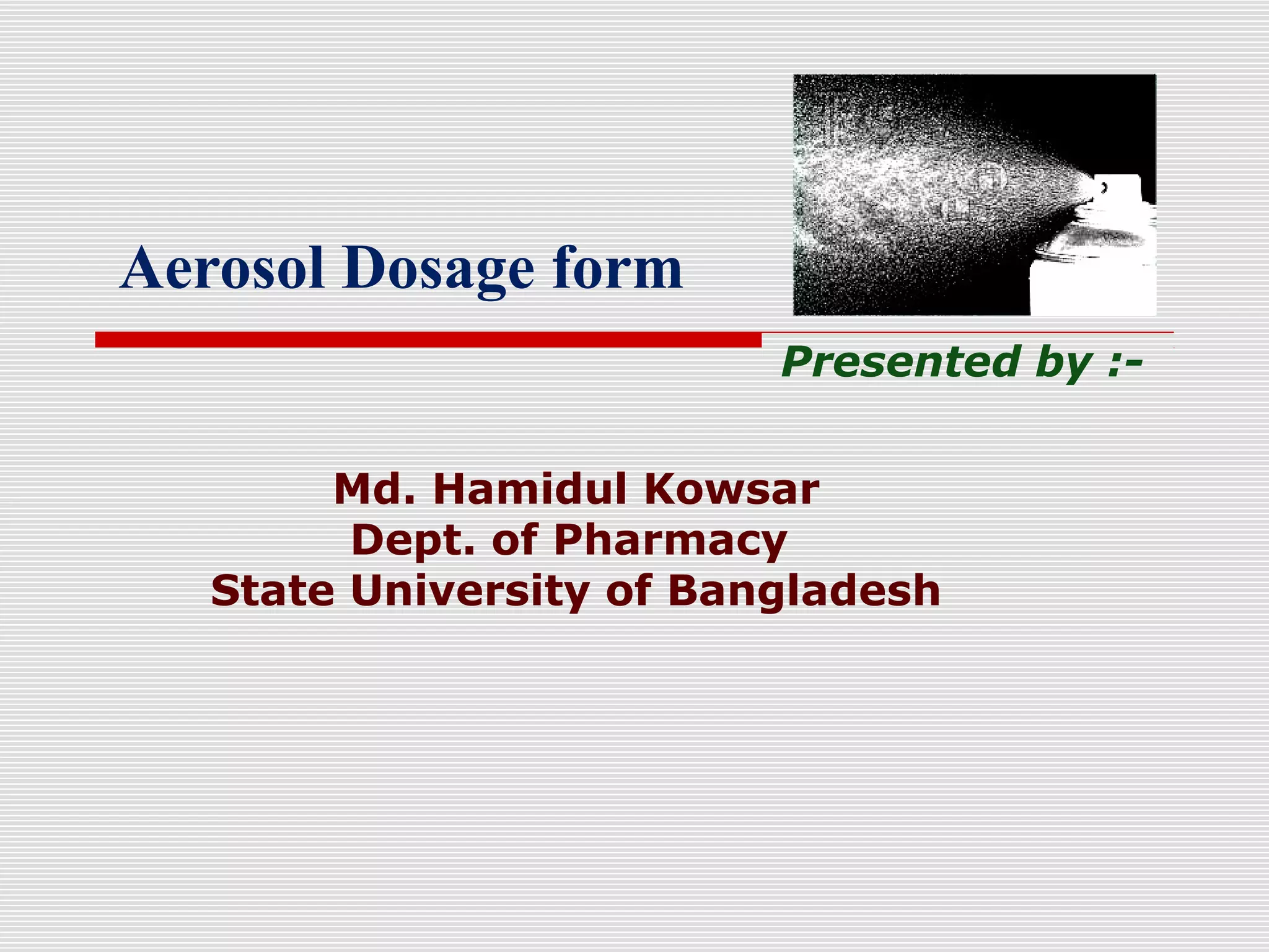 Arosi Injection Arosol Dosage Form | PPT