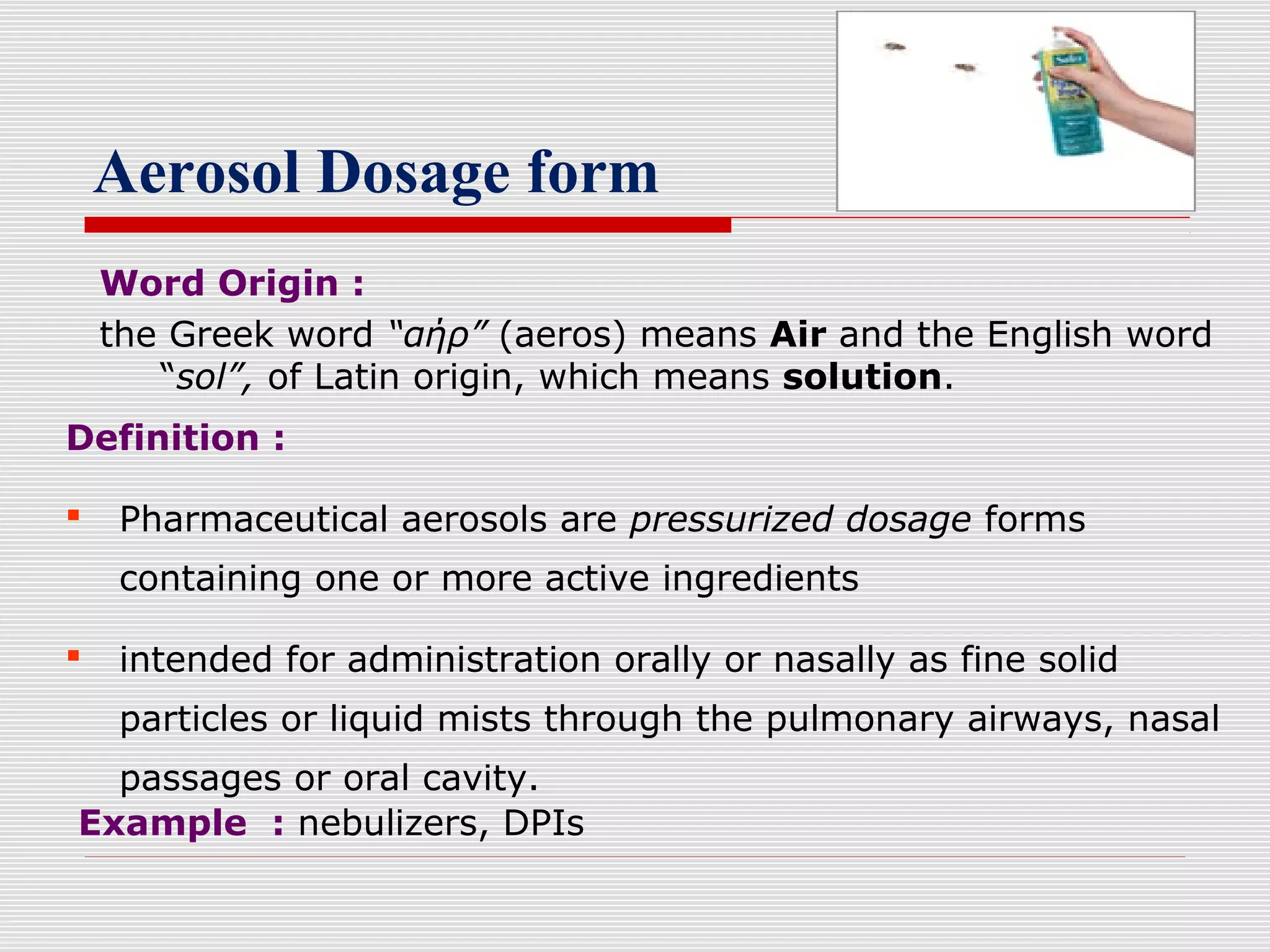 Arosi Injection Arosol Dosage Form | PPT