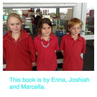 This book is by Erina, Joshiah
and Marcella.
 