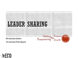 20 minutes Listen
10 minutes Free Space
 