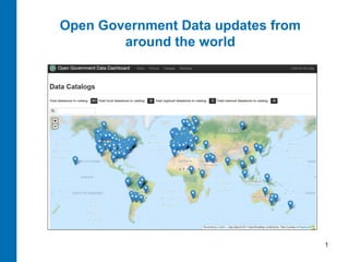 Open Government Data updates from
        around the world




                                    1
 