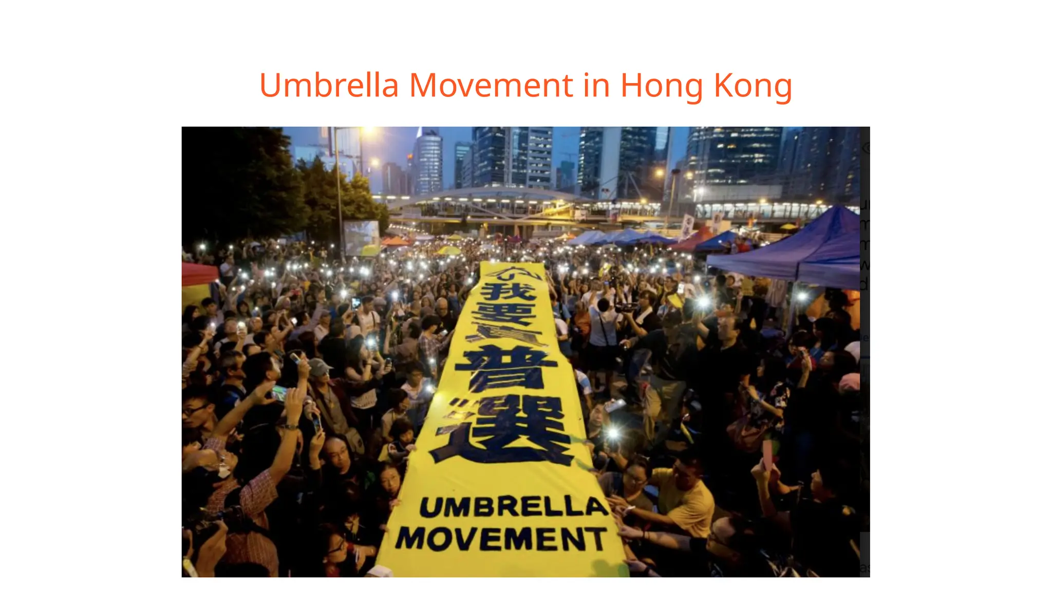 Umbrella Movement in Hong Kong
 