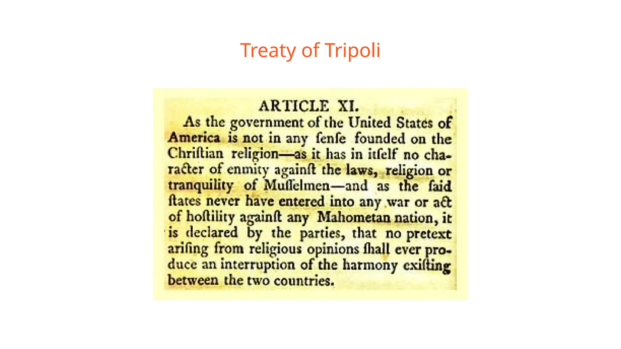 Treaty of Tripoli
 